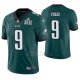 Camiseta NFL Limited Hombre Philadelphia Eagles Nick Foles Verde Super Bowl Lii Champions