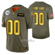 Camiseta NFL Limited Los Angeles Rams Personalizada 2019 Salute To Service Verde