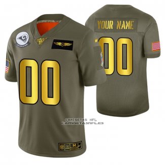 Camiseta NFL Limited Los Angeles Rams Personalizada 2019 Salute To Service Verde