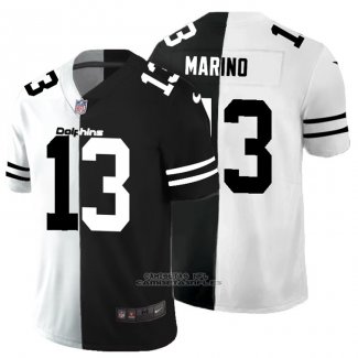 Camiseta NFL Limited Miami Dolphins Marino White Black Split