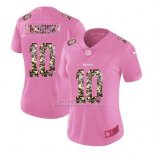 Camiseta NFL Limited Mujer Chicago Bears 10 Mitchell Trubisky Rosa 2017 Vapor Untouchable