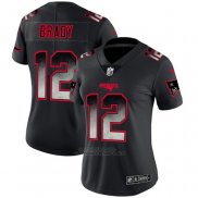 Camiseta NFL Limited Mujer New England Patriots Brady Smoke Fashion Negro