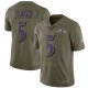 Camiseta NFL Limited Nino Baltimore Ravens 5 Flacco Verde