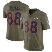 Camiseta NFL Limited Nino Denver Broncos 88 Thomas 2017 Salute To Service Verde
