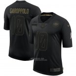 Camiseta NFL Limited San Francisco 49ers Garoppolo 2020 Salute To Service Negro