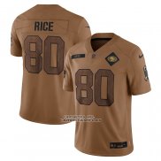 Camiseta NFL Limited San Francisco 49ers Jerry Rice 2023 Salute To Service Retired Marron