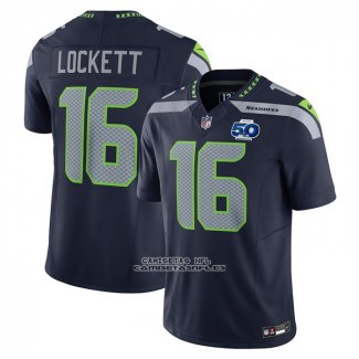 Camiseta NFL Limited Seattle Seahawks Tyler Lockett Vapor F.U.S.E. 50th Season Azul