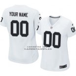 Camiseta NFL Mujer Las Vegas Raiders Personalizada Blanco
