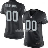 Camiseta NFL Mujer Las Vegas Raiders Personalizada Negro