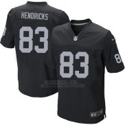 Camiseta Oakland Raiders Hendricks Negro Nike Elite NFL Hombre