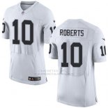Camiseta Oakland Raiders Roberts Blanco Nike Elite NFL Hombre