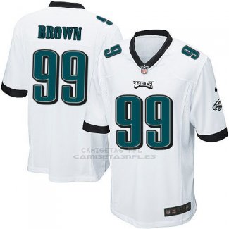 Camiseta Philadelphia Eagles Brown Blanco Nike Game NFL Nino