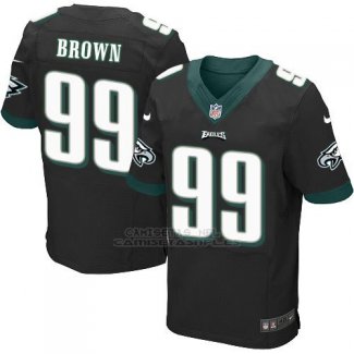 Camiseta Philadelphia Eagles Brown Negro Nike Elite NFL Hombre