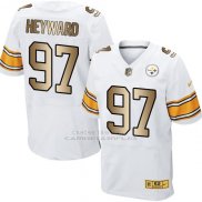 Camiseta Pittsburgh Steelers Heyward Blanco Nike Gold Elite NFL Hombre