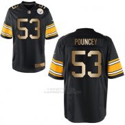 Camiseta Pittsburgh Steelers Pouncey Negro Nike Gold Game NFL Hombre