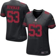 Camiseta San Francisco 49ers Bowman Negro Nike Game NFL Mujer