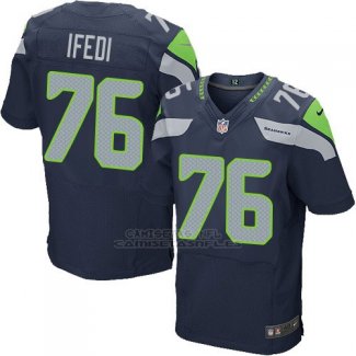 Camiseta Seattle Seahawks Ifedi Profundo Azul Nike Elite NFL Hombre