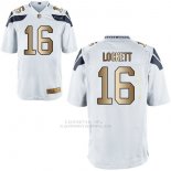 Camiseta Seattle Seahawks Lockett Blanco Nike Gold Game NFL Hombre