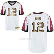 Camiseta Atlanta Falcons Sanu Blanco Nike Gold Elite NFL Hombre