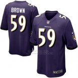 Camiseta Baltimore Ravens Brown Violeta Nike Game NFL Hombre Camiseta Baltimore Ravens Brown Violeta Nike Game NFL Hombre