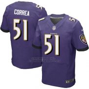 Camiseta Baltimore Ravens Correa Violeta Nike Elite NFL Hombre