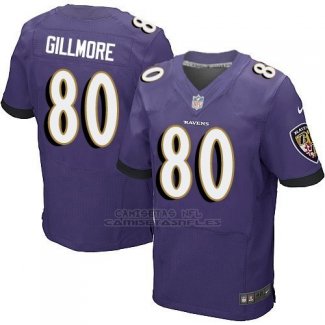 Camiseta Baltimore Ravens Gillmore Violeta Nike Elite NFL Hombre