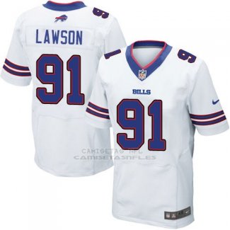 Camiseta Buffalo Bills Lawson Blanco Nike Elite NFL Hombre