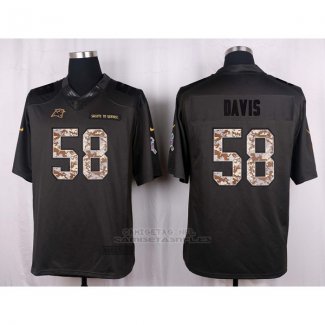 Camiseta Carolina Panthers Davis Apagado Gris Nike Anthracite Salute To Service NFL Hombre