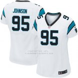 Camiseta Carolina Panthers Johnson Blanco Nike Game NFL Mujer Camiseta Carolina Panthers Johnson Blanco Nike Game NFL Mujer