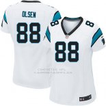 Camiseta Carolina Panthers Olsen Blanco Nike Game NFL Mujer Camiseta Carolina Panthers Olsen Blanco Nike Game NFL Mujer