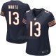 Camiseta Chicago Bears White Blanco Negro Nike Game NFL Mujer
