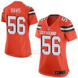 Camiseta Cleveland Browns Davis Naranja Nike Game NFL Mujer