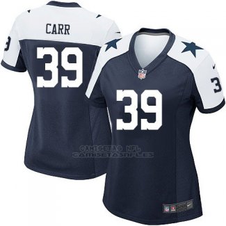 Camiseta Dallas Cowboys Carr Negro Blanco Nike Game NFL Mujer