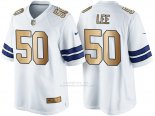 Camiseta Dallas Cowboys Lee Blanco Nike Gold Game NFL Hombre