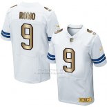 Camiseta Dallas Cowboys Romo Blanco Nike Gold Elite NFL Hombre