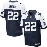 Camiseta Dallas Cowboys Smith Profundo Azul y Blanco Nike Elite NFL Hombre