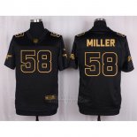 Camiseta Denver Broncos Miller Negro Nike Elite Pro Line Gold NFL Hombre