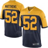 Camiseta Green Bay Packers Matthews Negro Amarillo Nike Game NFL Hombre