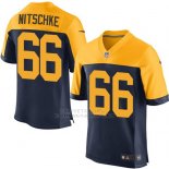 Camiseta Green Bay Packers Nitschke Profundo Azul y Amarillo Nike Elite NFL Hombre