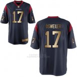Camiseta Houston Texans Osweiler Profundo Azul Nike Gold Game NFL Hombre