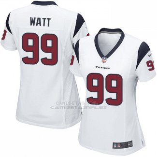 Camiseta Houston Texans Watt Blanco Nike Game NFL Mujer