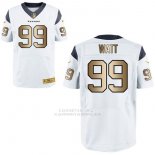 Camiseta Houston Texans Watt Blanco Nike Gold Elite NFL Hombre Camiseta Houston Texans Watt Blanco Nike Gold Elite NFL Hombre