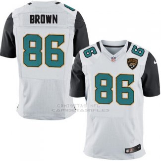 Camiseta Jacksonville Jaguars Brown Blanco 2016 Nike Elite NFL Hombre