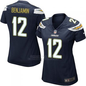 Camiseta Los Angeles Chargers Benjamin Negro Nike Game NFL Mujer
