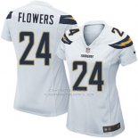 Camiseta Los Angeles Chargers Flowers Blanco Nike Game NFL Mujer Camiseta Los Angeles Chargers Flowers Blanco Nike Game NFL Mujer