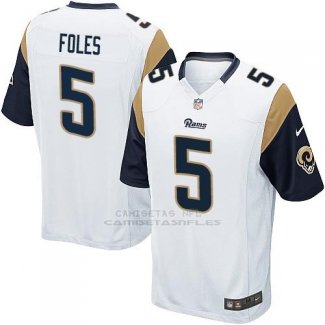 Camiseta Los Angeles Rams Foles Blanco Nike Game NFL Nino