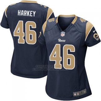 Camiseta Los Angeles Rams Harkey Negro Nike Game NFL Mujer