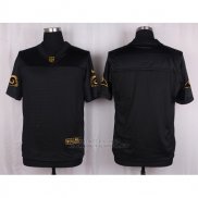 Camiseta Los Angeles Rams Negro Nike Elite Pro Line Gold NFL Hombre
