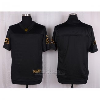 Camiseta Los Angeles Rams Negro Nike Elite Pro Line Gold NFL Hombre