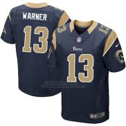 Camiseta Los Angeles Rams Warner Profundo Azul Nike Elite NFL Hombre